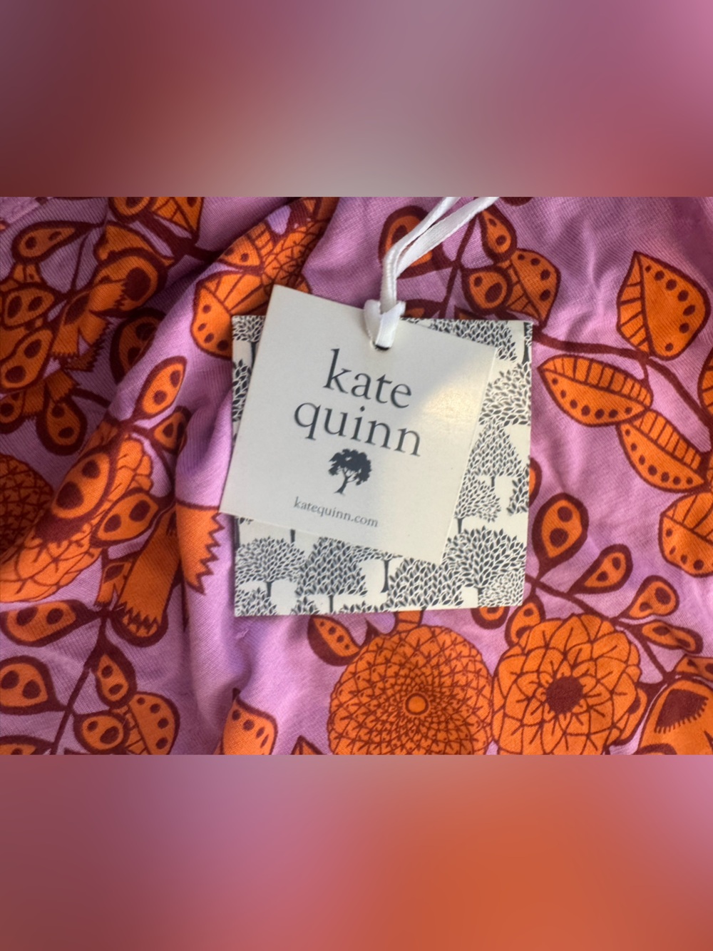 KATE QUINN Single Layer Blanket Orange, Tropical, Vine swaddle  NWT